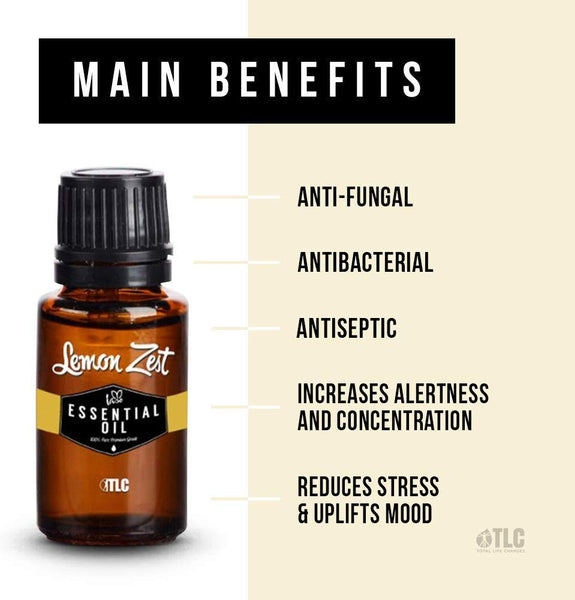 TLC Iaso Lemon Zest Essential Oil 0.5 Fl Oz. | 15 Ml Bottle