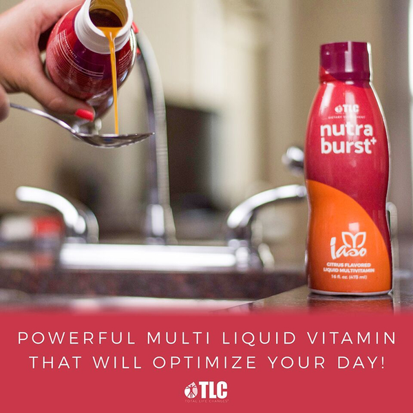 TLC IASO Nutra Burst+ Multivitamin Liquid Citrus Flavored 32 Servings 16 Fl Oz | 470ml