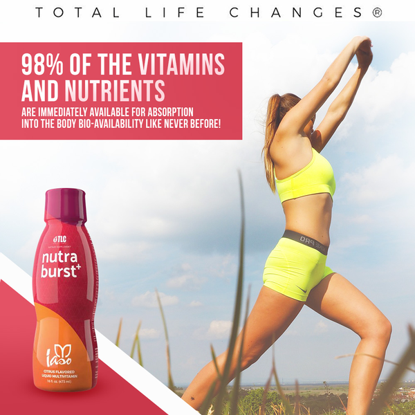 TLC IASO Nutra Burst+ Multivitamin Liquid Citrus Flavored 32 Servings 16 Fl Oz | 470ml