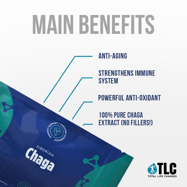 TLC IASO Chaga Siberian Supplement: 100% Pure Inonotus Obliquus Mushroom Extract. 90 Capsules - Packaging May Vary 2019