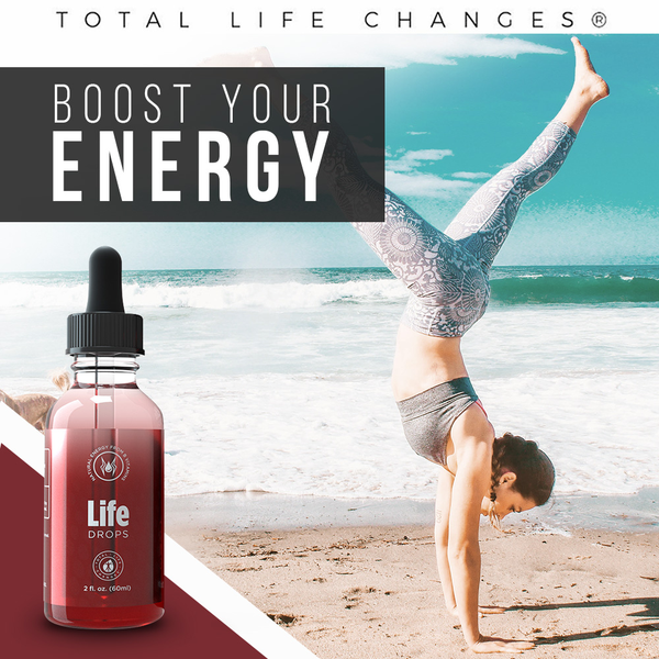 TLC IASO Life Drops Energy Booster: Cellular Metabolism Energy Supplement | Vitamin B12 Vitamin B5 | 2 Fl Oz | 60ml