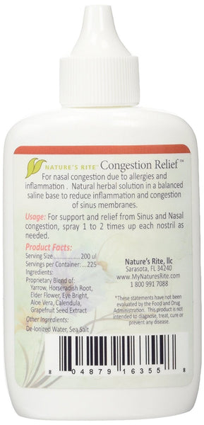 Natures Rite Congestion Relief Spray 1.5 oz