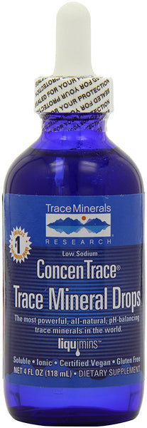 Trace Minerals Concentrace Trace Mineral Drops-Glass, 4-Ounce