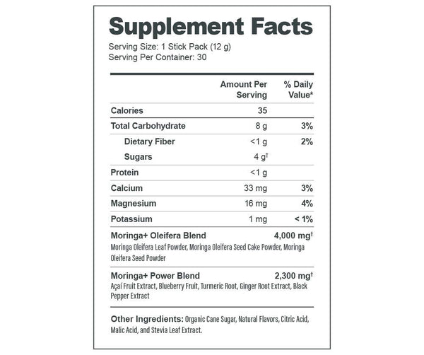 Moringa Oleifera Super Mix Powder - Moringa Organic Powder Detox Dietary Supplement With Curcumin Turmeric Powder Healthy Superfood Smoothie Drink Mix (30 Packets)