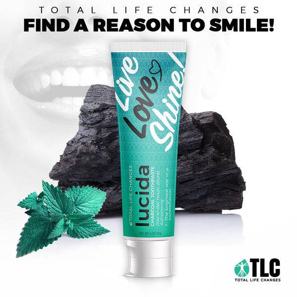 TLC Total Life Changes Lucida Charcoal Activated Toothpaste 4 Oz tube
