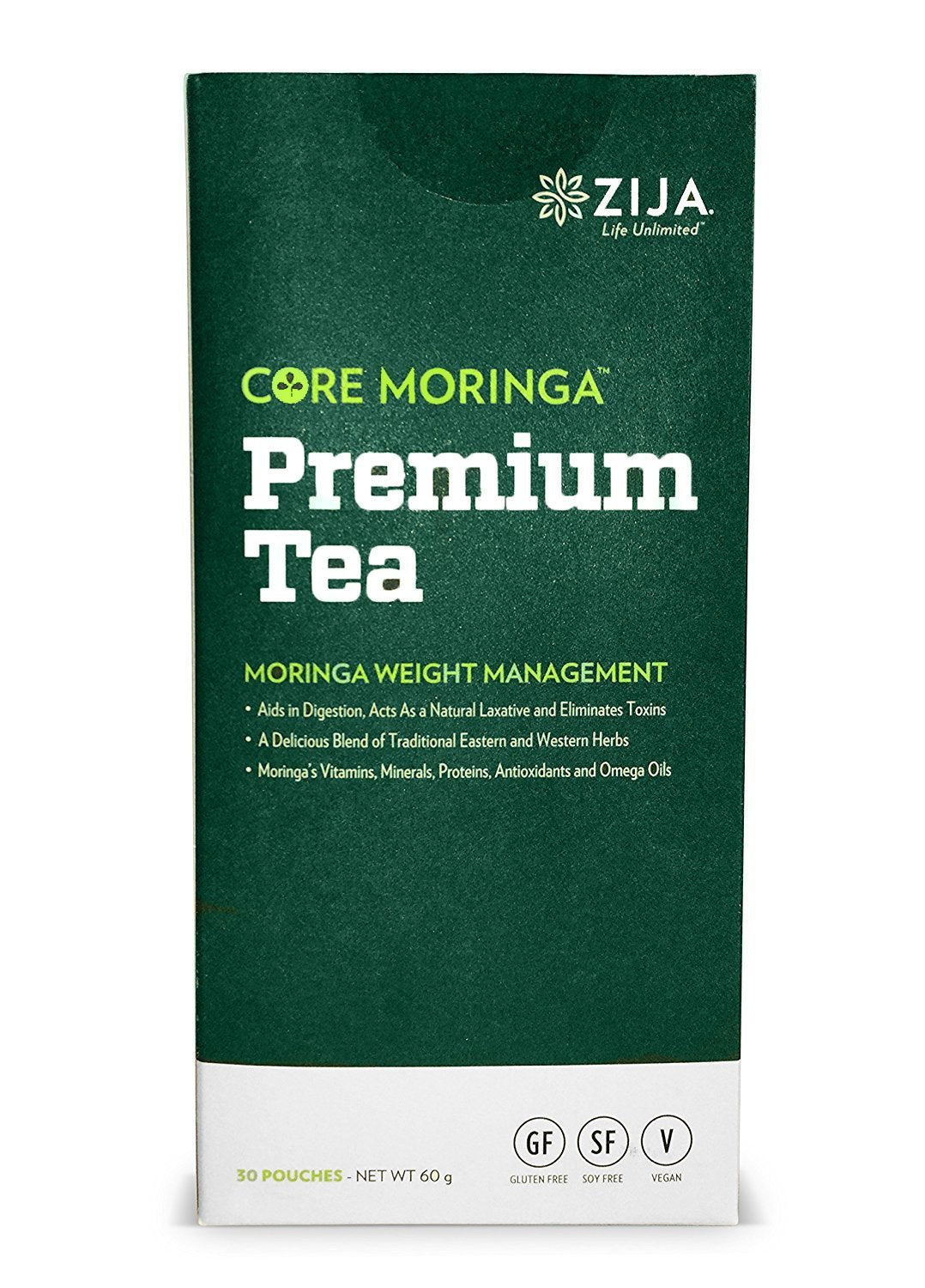 Zija Core Moringa Premium Weight Management Tea - 30 Packets