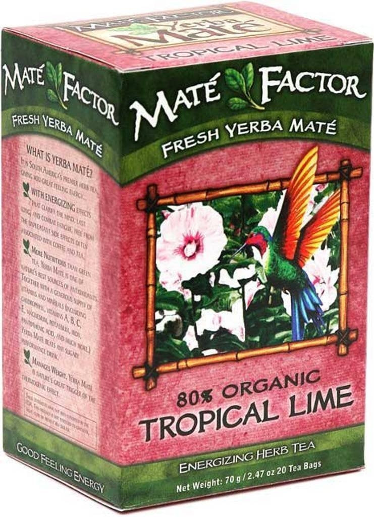 Mate Factor Organic Yerba Mate Hibiscus Lime(formerly Tropical Lime Yerba Mate) 20 Bag(S)