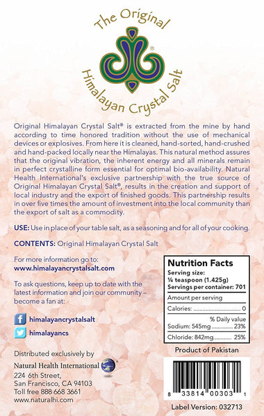 Original Himalayan Crystal Salt Coarse Granulated - 1kg (2.2lb)