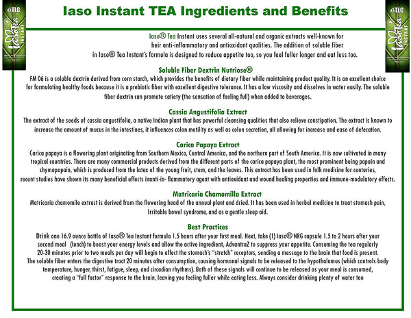 iaso instant weight loss tea - 60 count