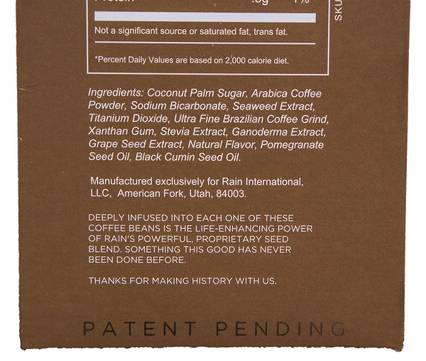 Fused Latte Coffee by Rain International 15 Packets Per Box